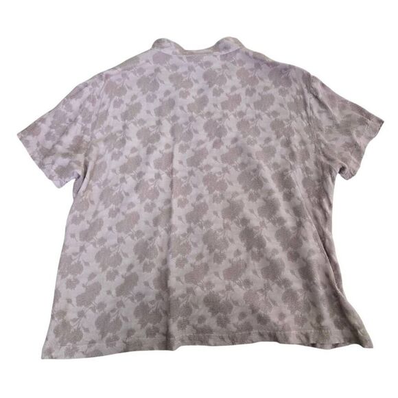 Vintage CP Shades Top Women's Medium Mauve Pink Floral 100% Rayon Button-Up - Picture 6 of 6